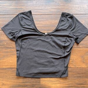 Lululemon Cropped Athletic T-Shirt Black